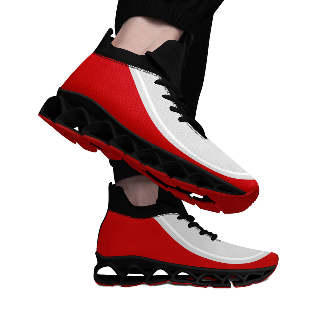 Custom Red Gray Maxsoul Shoes Personalized Sneaker FN030XD-D020388-21