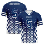 Custom Blue White Indiana Personalized Authentic Football Jersey FBJ02-D023033-14