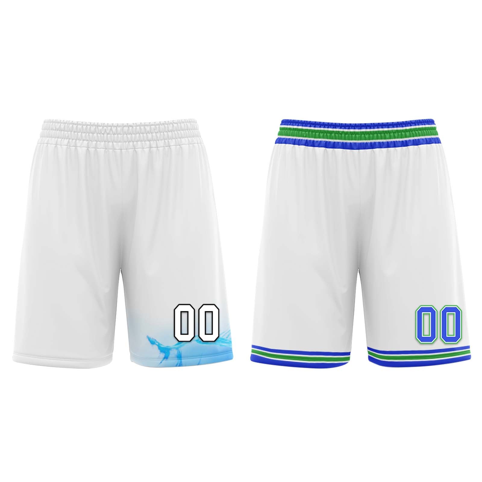 Custom Gradient Blue White Minnesota City Edition Personalized Reversible Basketball Set Sports Basketball Jersey BBJ01R-D0610-18
