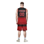 Custom Black Red Fade Fashion Sports Uniform Basketball Jersey BBJ01-D020102-4