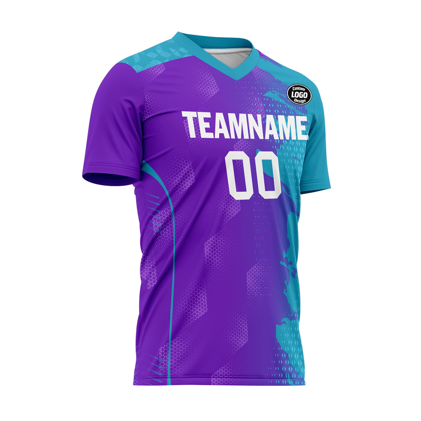Custom Blue Purple Soccer Sets Jersey Personalized SCJ101-D020210-8