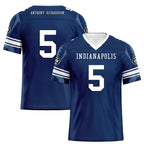 Custom Blue Black Indianapolis Football Jersey and Sports Shoes Combo Offer Personalized Combo ZH-D025008-16