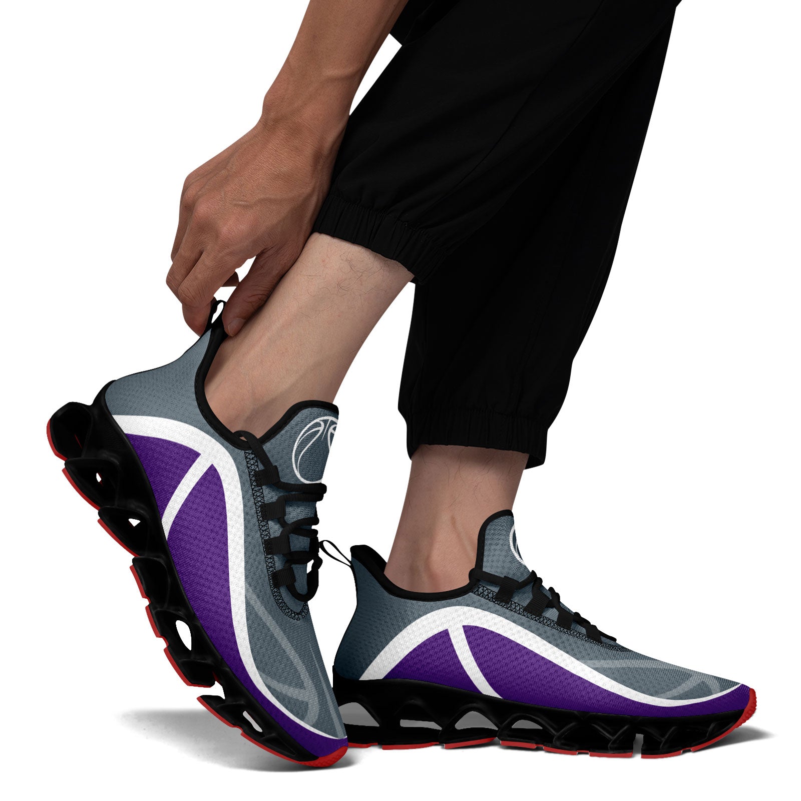 Custom Purple Gray Maxsoul Shoes Personalized Sneaker FN003XD-D020391-8