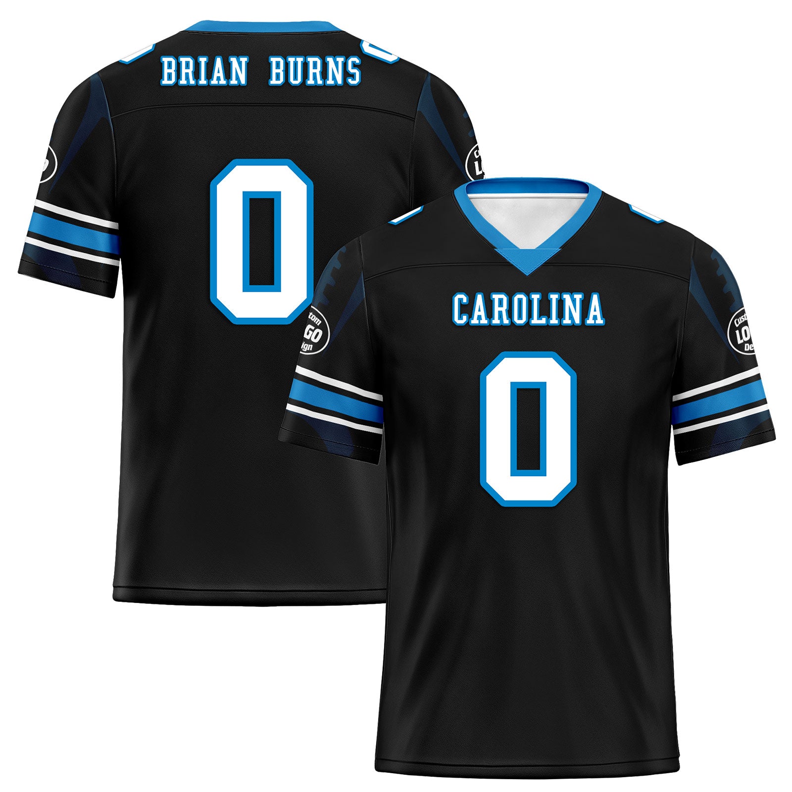 Custom Black Carolina Football Jersey and Sports Shoes Combo Offer Personalized Combo ZH-D025008-3