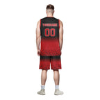 Custom Black Red Fade Fashion Sports Uniform Basketball Jersey BBJ01-D020102-4