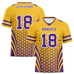 Custom Purple White Minnesota Personalized Authentic Football Jersey FBJ02-D023033-17