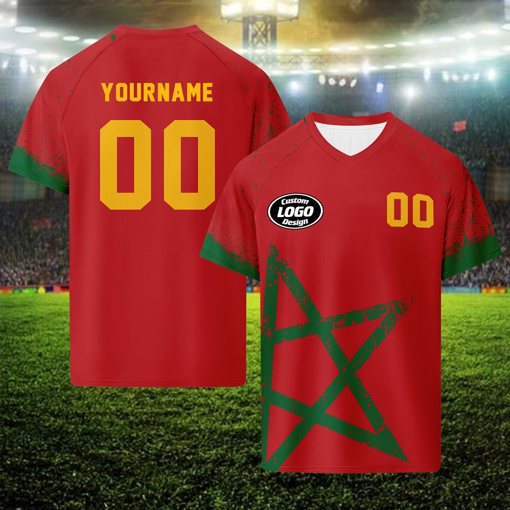 Custom Morocco 2026 World Cup Football Shirt Customized Soccer Jersey for Fans Add Your Name & Number FZ190-F009117-1