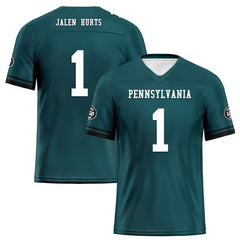 Custom Green Philadelphia Personalized Authentic Football Jersey FBJ02-D020263-23