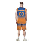 Custom Blue Orange Fade Fashion Sports Uniform Basketball Jersey BBJ01-D020102-3