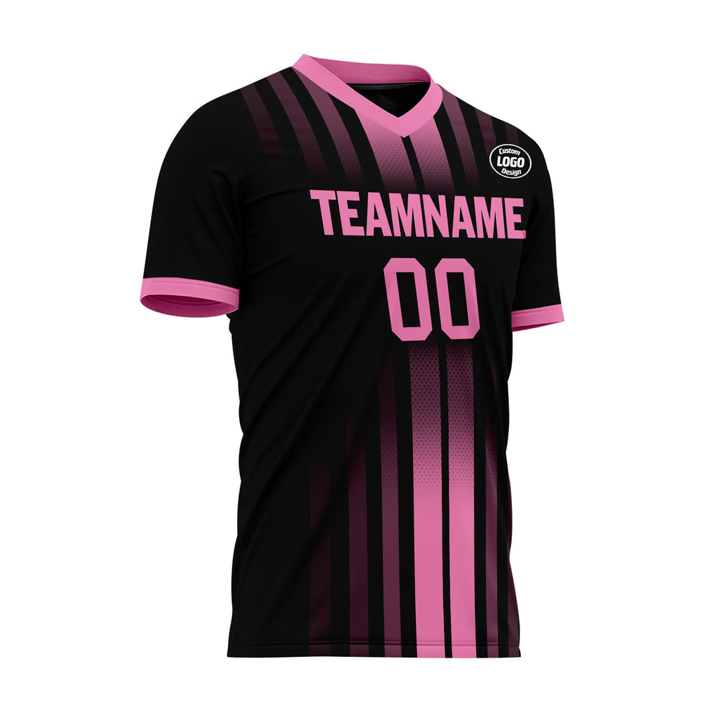 Custom Black Pink Soccer Sets Jersey Personalized SCJ101-D020131-5