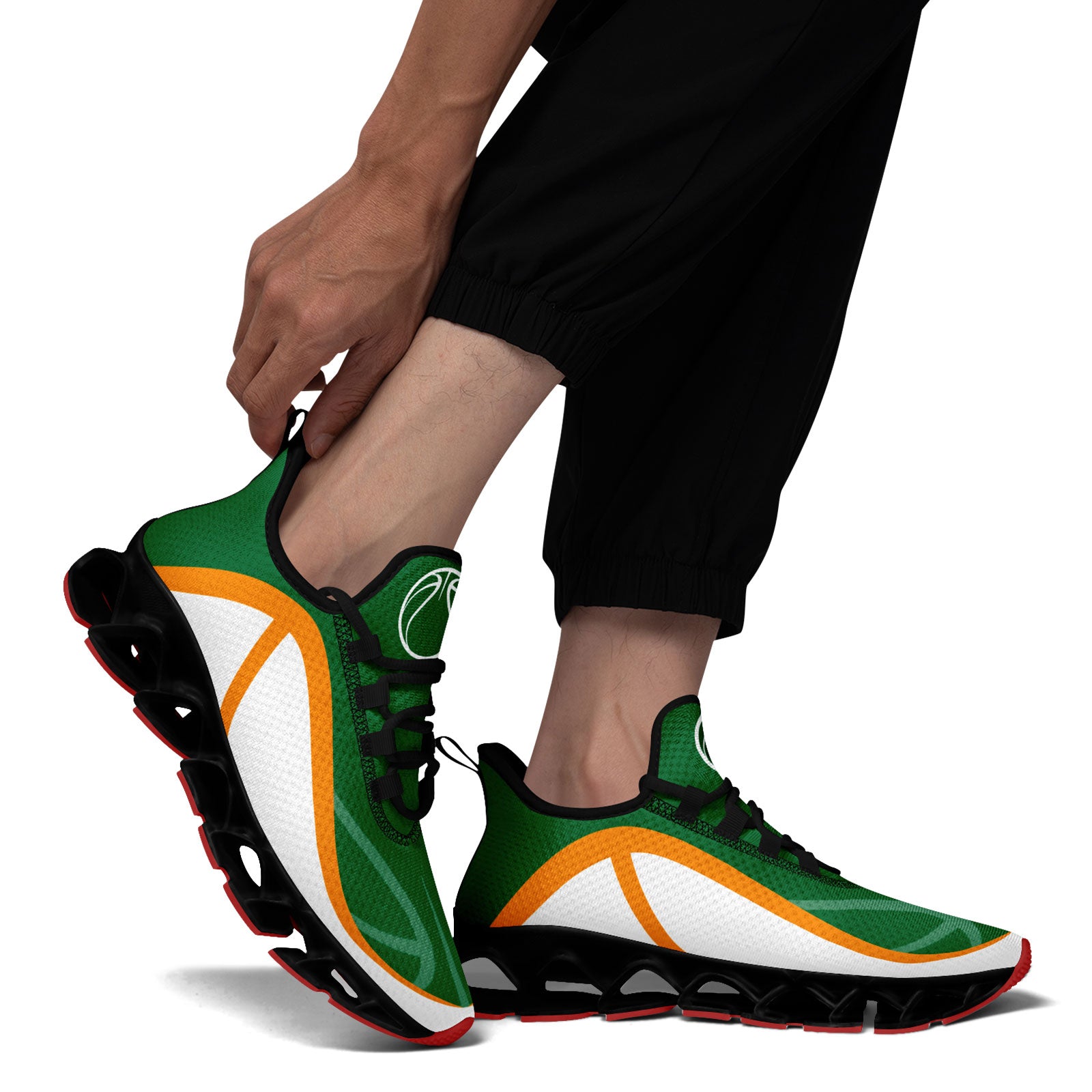 Custom Green Orange Maxsoul Shoes Personalized Sneaker FN003XD-D020391-18