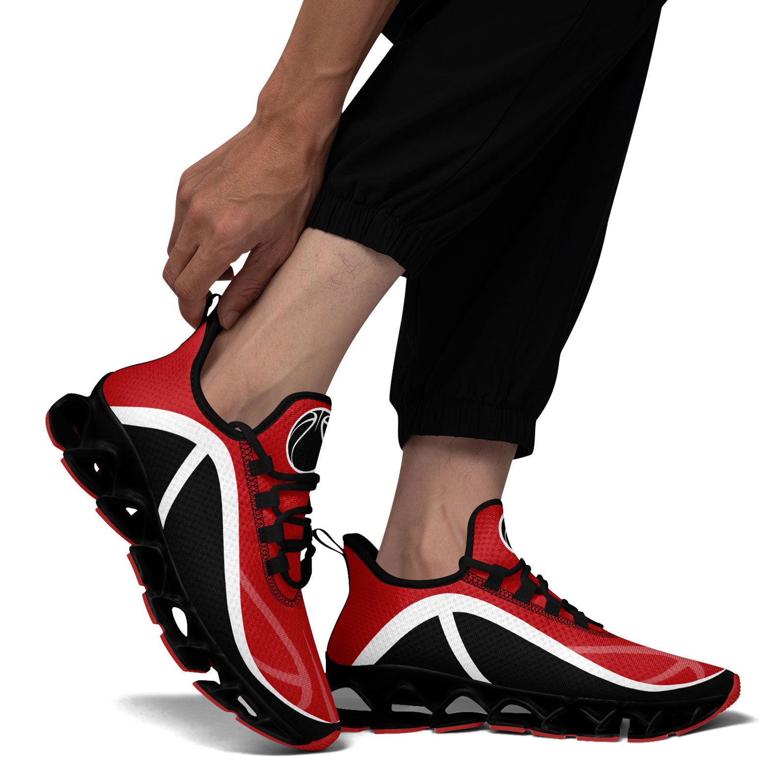 Custom Red Black Maxsoul Shoes Personalized Sneaker FN003XD-D020391-2