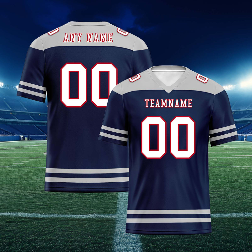 Custom New England Personalized Authentic Football Jersey FBJ02-E0607-3