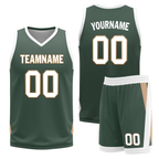 Custom White Green Classic Style Reversible Basketball Uniform Personalized Ordinary BBJR-D017002
