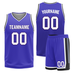 Custom Black Blue Classic Style Reversible Basketball Uniform Personalized Ordinary BBJR-D017036