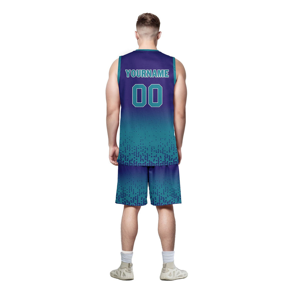 Custom Blue Fade Fashion Sports Uniform Basketball Jersey BBJ01-D020102-9