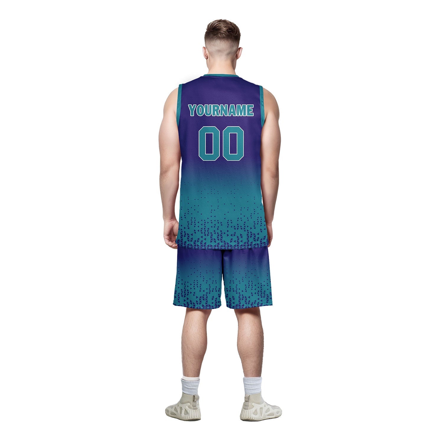 Custom Blue Fade Fashion Sports Uniform Basketball Jersey BBJ01-D020102-9