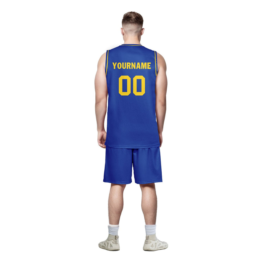 Custom Blue Classic Style Sports Uniform Basketball Jersey BBJ01-D020105-12