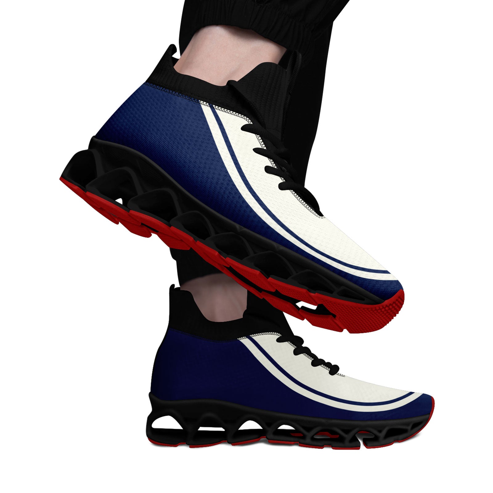 Custom Cream Navy Maxsoul Shoes Personalized Sneaker FN030XD-D020388-12