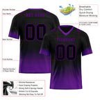 Custom Black Purple Fade Fashion Personalized Authentic Football Jersey FBJ02-D06088
