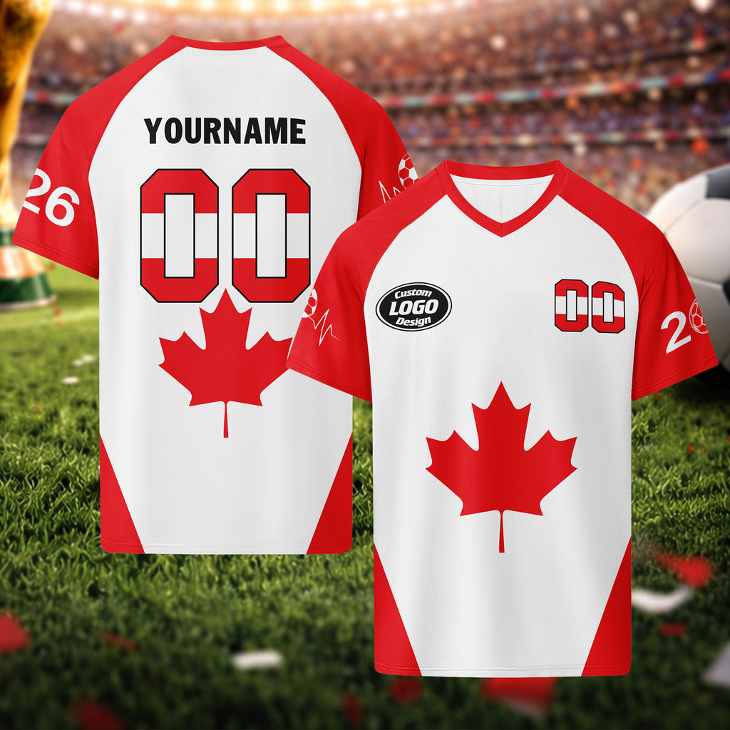 Custom Canada 2026 World Cup Football Shirt Customized Soccer Jersey for Fans Add Your Name & Number FZ190-F023094-4