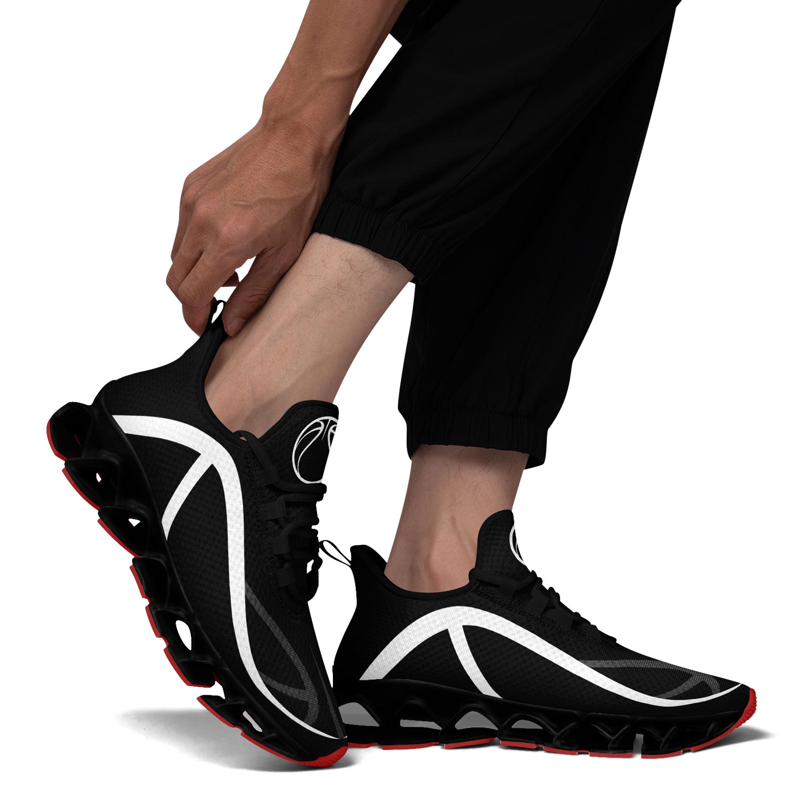 Custom Black White Maxsoul Shoes Personalized Sneaker FN003XD-D020391-15