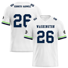 Custom White Seattle Personalized Authentic Football Jersey FBJ02-D020263-27