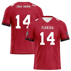 Custom Red Tampa Personalized Authentic Football Jersey FBJ02-D020263-29