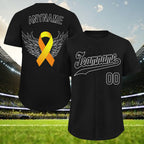 Custom Black World Cancer Day Personalized Authentic Baseball Jersey BSBJ01-E06020-16