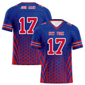 Custom Blue Red New York Personalized Authentic Football Jersey FBJ02-D023033-4