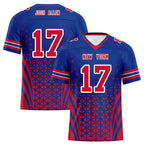 Custom Blue Red New York Personalized Authentic Football Jersey FBJ02-D023033-4