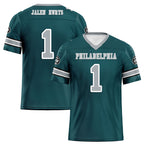 Custom Green Philadelphia Football Jersey and Sports Shoes Combo Offer Personalized Combo ZH-D025008-21