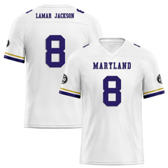 Custom White Baltimore Personalized Authentic Football Jersey FBJ02-D020263-2