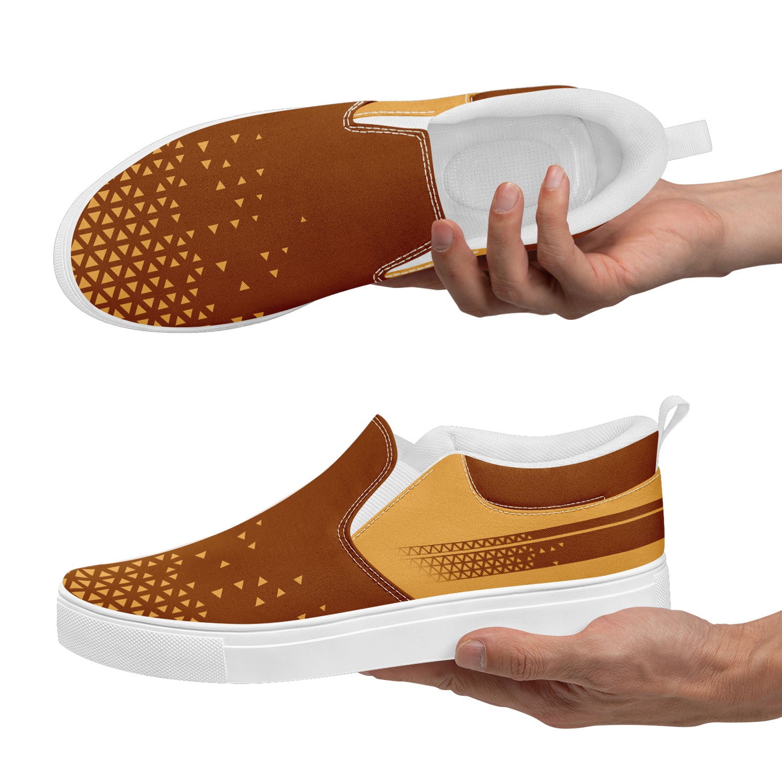 Custom Canvas Sneakers Personalized Slip On Shoes FN071-E023042-2
