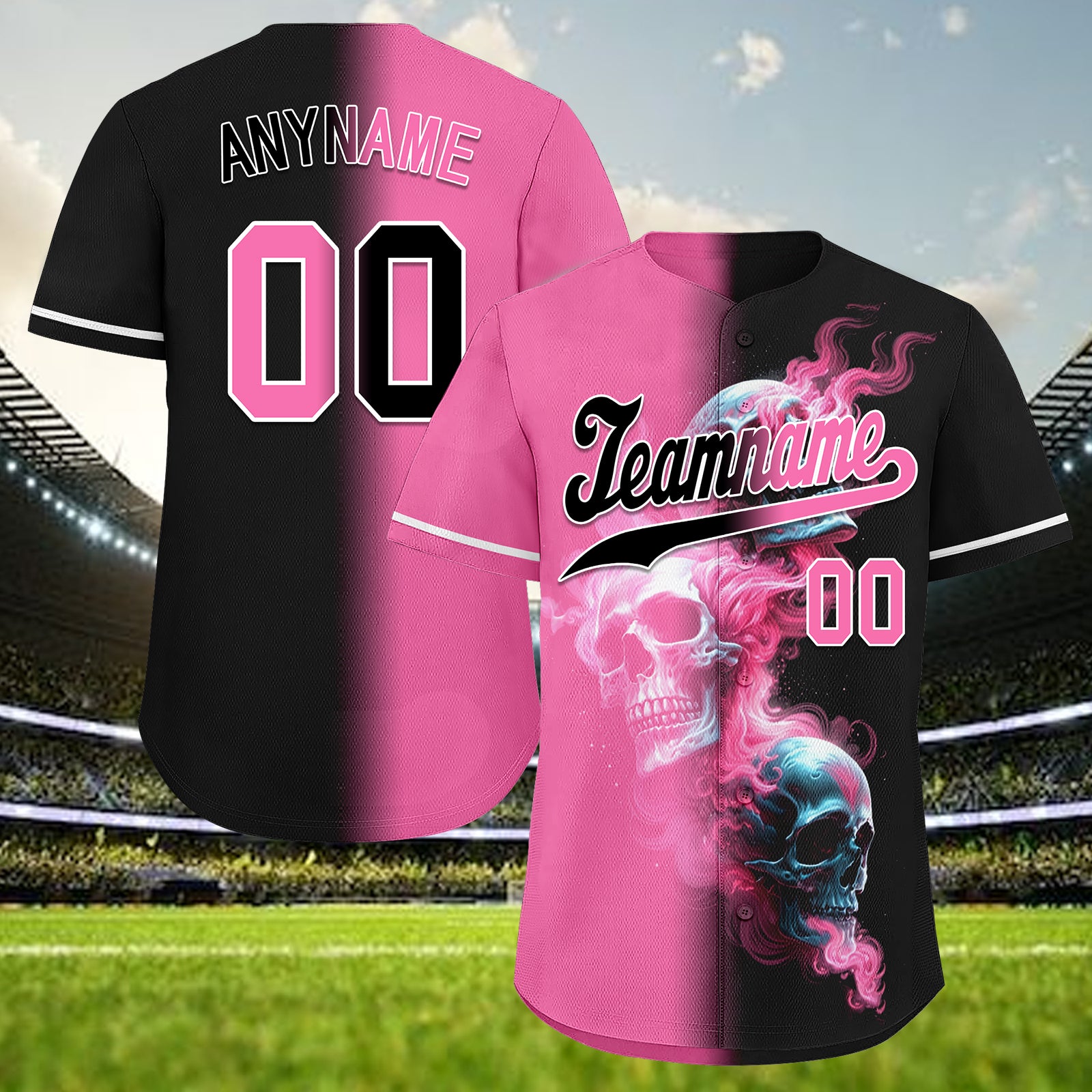 Custom Gothic Personalized Authentic Baseball Jersey BSBJ01-E06005