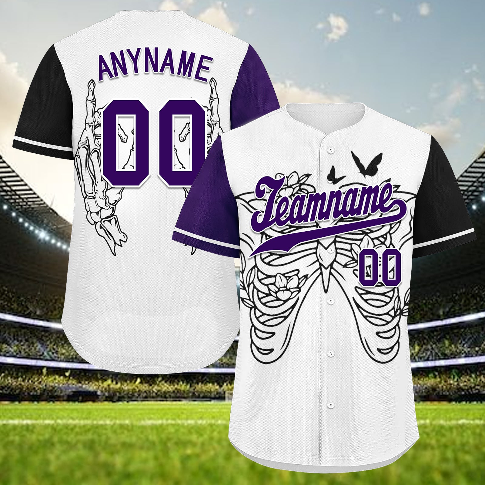 Custom Gothic Personalized Authentic Baseball Jersey BSBJ01-E06006