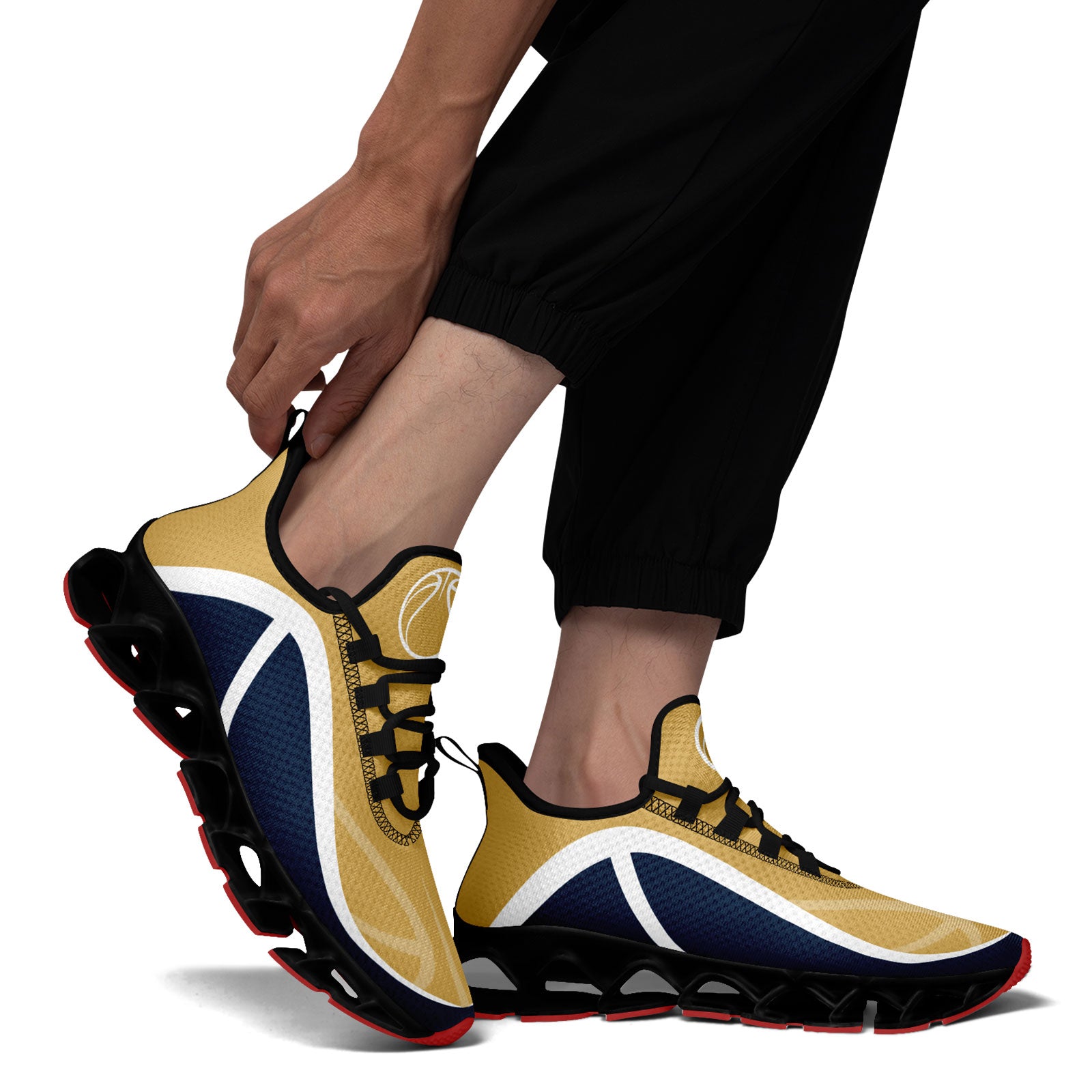 Custom Blue Yellow Maxsoul Shoes Personalized Sneaker FN003XD-D020391-12