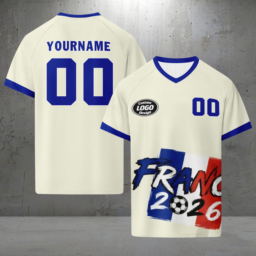 Custom France 2026 World Cup Football Shirt Customized Soccer Jersey for Fans Add Your Name & Number FZ190-F025083-6