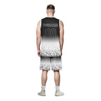 Custom Black White Fade Fashion Sports Uniform Basketball Jersey BBJ01-D020102-2