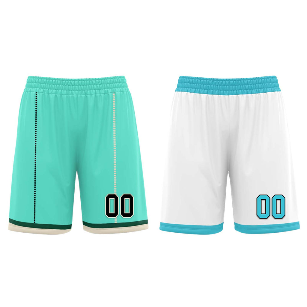 Custom Mint Green Gold Black Charlotte City Edition Personalized Reversible Basketball Set Sports Basketball Jersey BBJ01R-D0610-4