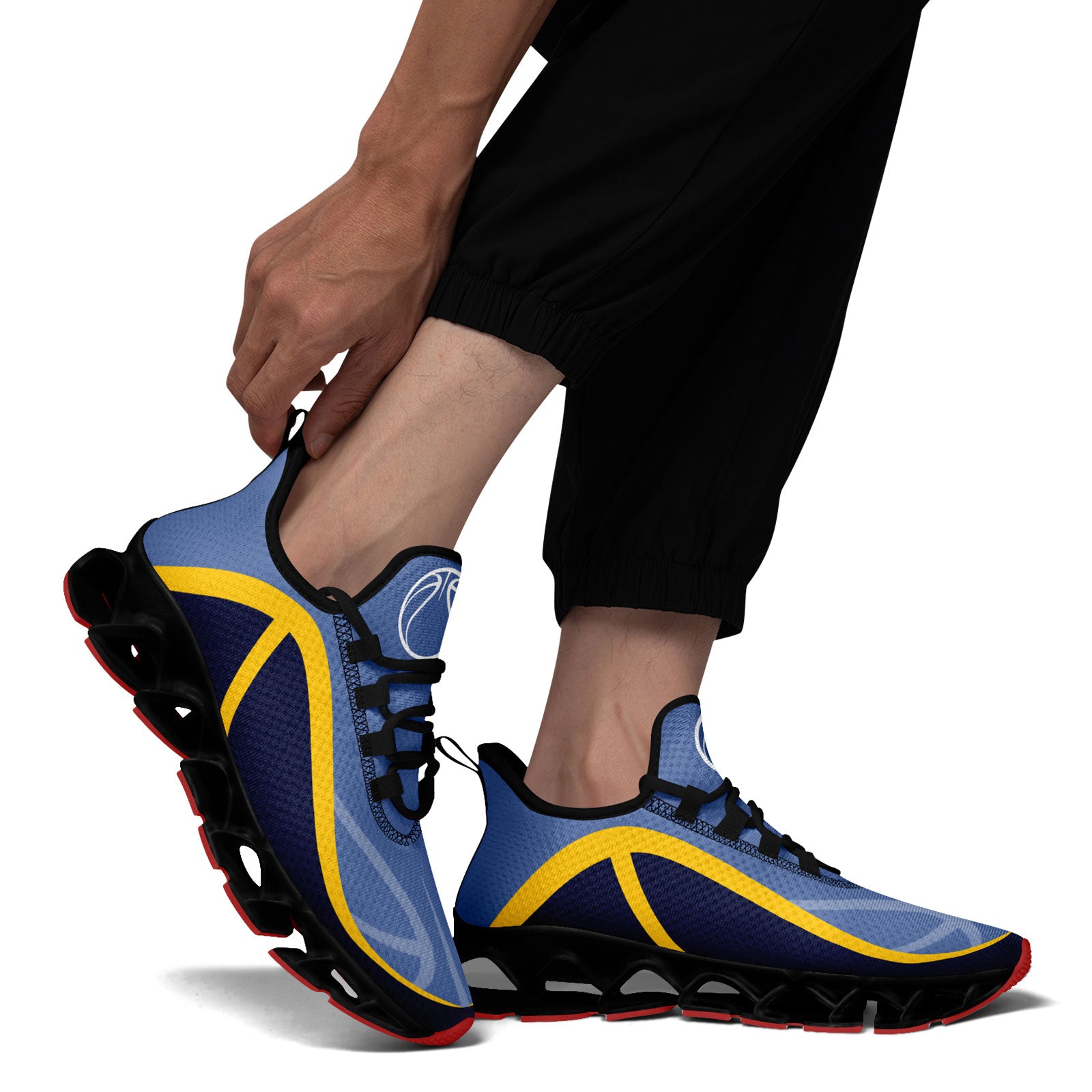 Custom Blue Yellow Maxsoul Shoes Personalized Sneaker FN003XD-D020391-11