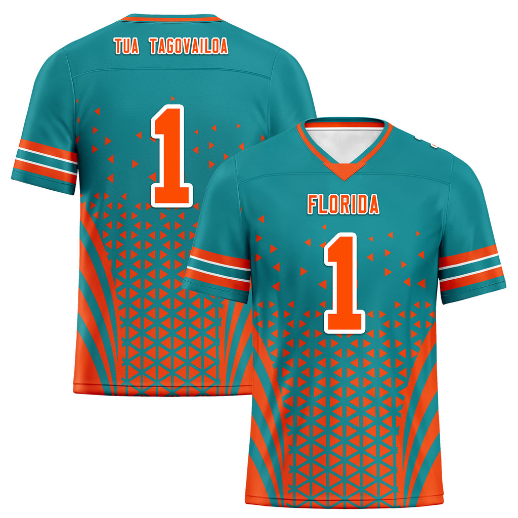 Custom Blue White Florida Personalized Authentic Football Jersey FBJ02-D023033-24