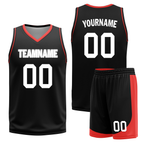 Custom Red Black Classic Style Reversible Basketball Uniform Personalized Ordinary BBJR-D017042