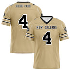 Custom Yellow New Orleans Football Jersey and Sports Shoes Combo Offer Personalized Combo ZH-D025008-19