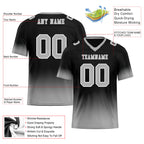 Custom Gray Black Fade Fashion Personalized Authentic Football Jersey FBJ02-D06083