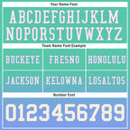 Custom Mint Green Blue Fade Fashion Personalized Authentic Football Jersey FBJ02-D06105