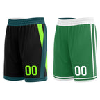 Custom Black Green Boston City Edition Personalized Reversible Basketball Set Sports Basketball Jersey BBJ01R-D0610-2