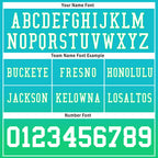 Custom Turquoise Mint Green Fade Fashion Personalized Authentic Football Jersey FBJ02-D06081