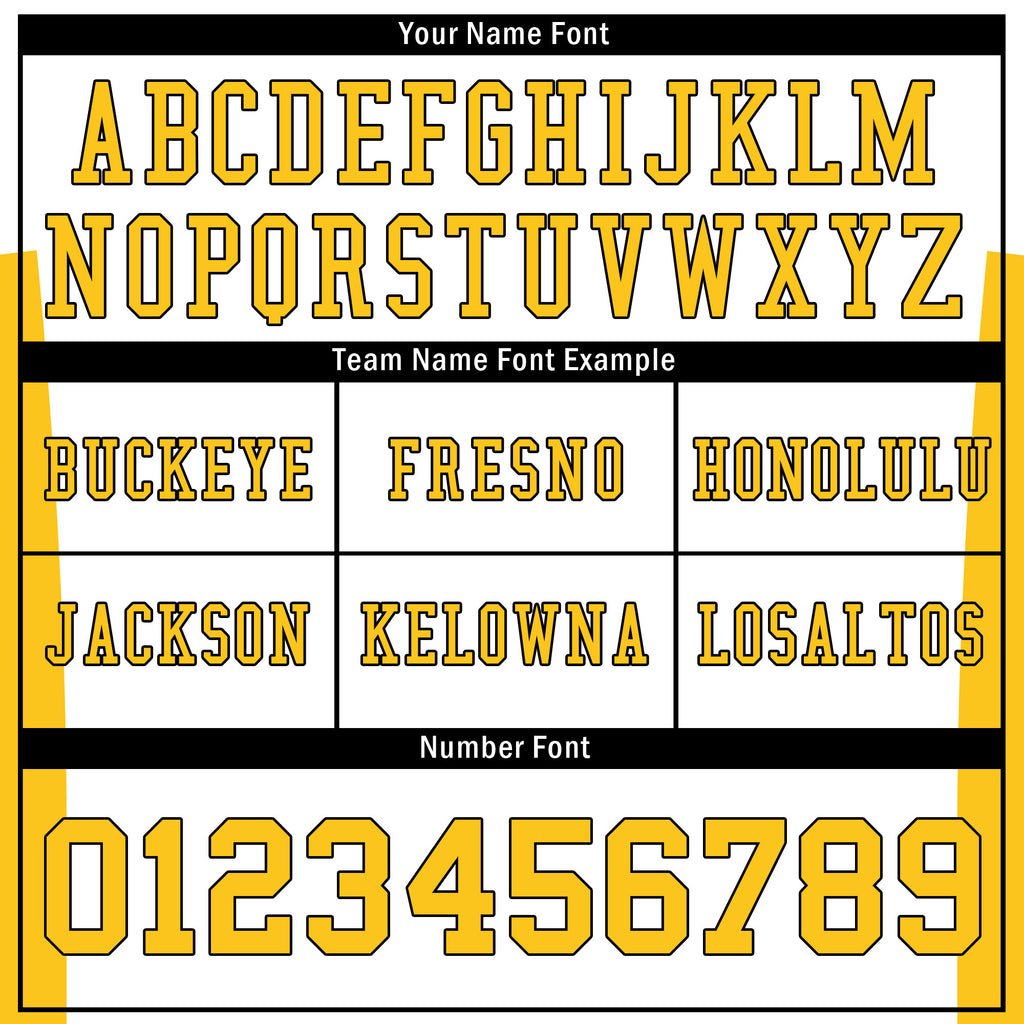 Custom White Yellow Striped Sleeves Personalized Authentic Football Jersey FBJ02-D06052