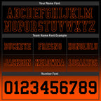Custom Black Orange Fade Fashion Personalized Authentic Football Jersey FBJ02-D06087